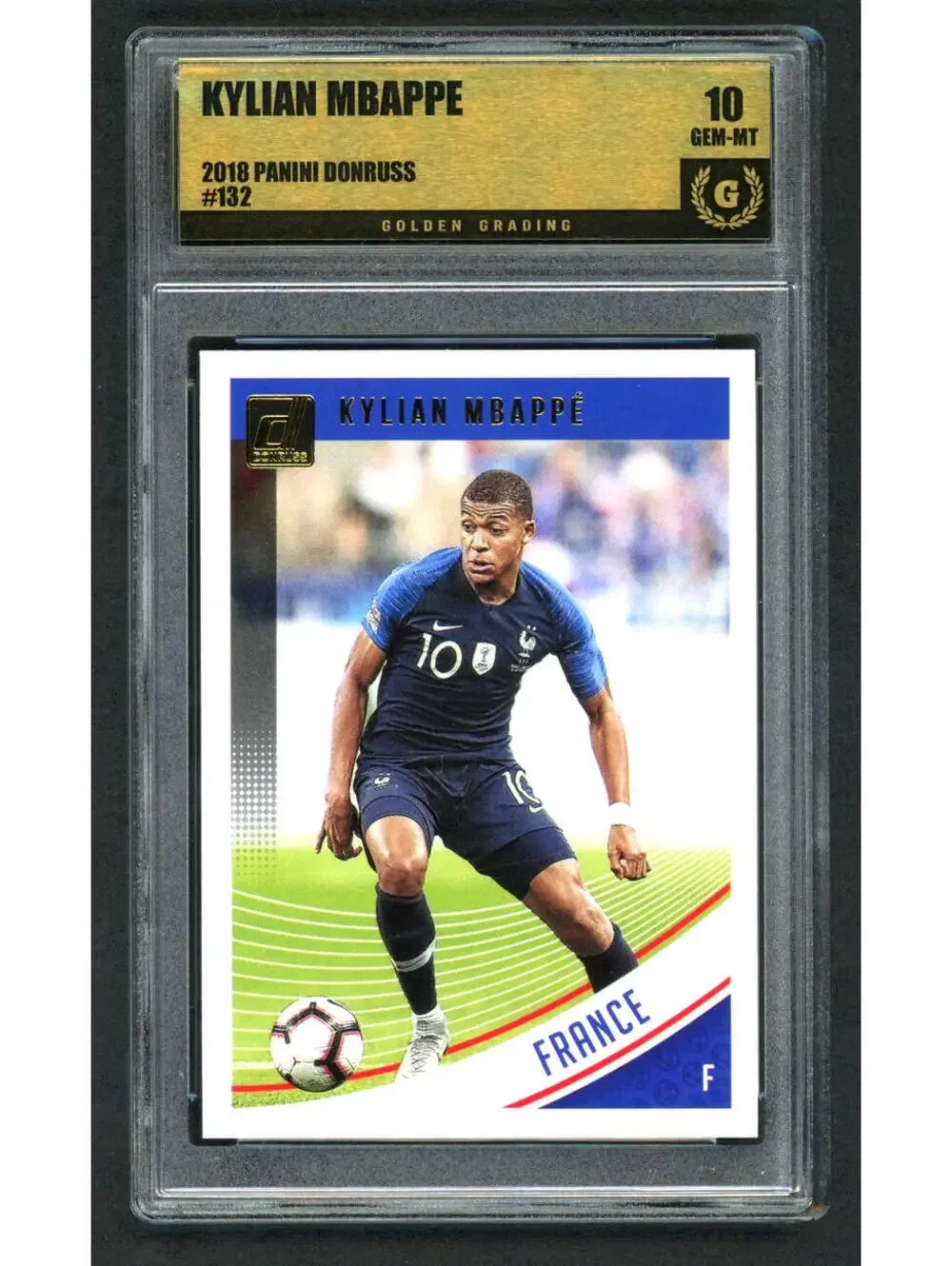 2018-19 Donruss #132 Kylian Mbappe France Rookie Card (RC) Graded 10 Gem Mint
